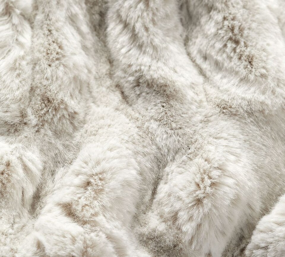 Faux Fur Ruched Throws Pottery Barn Australia